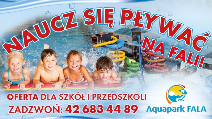 Naucz się pływać na FALI. Oferta dla szkół i przedszkoli. Zadzwoń: 42 683 44 89. 